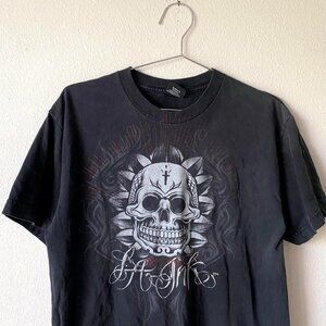 LA Ink 2008 Vintage Skull Emo Graphic Tee Shirt Men's medium